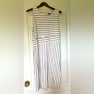White and black stripe Ann Taylor dress
